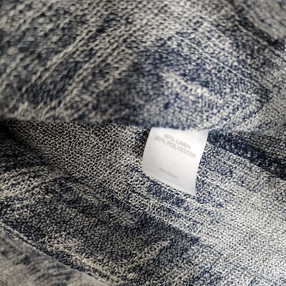 Women's J. Jill Pure Jill Medium 3/4 Sleeve Tunic Shirt Top Bluish Lagenlook EUC - Picture 5 of 8